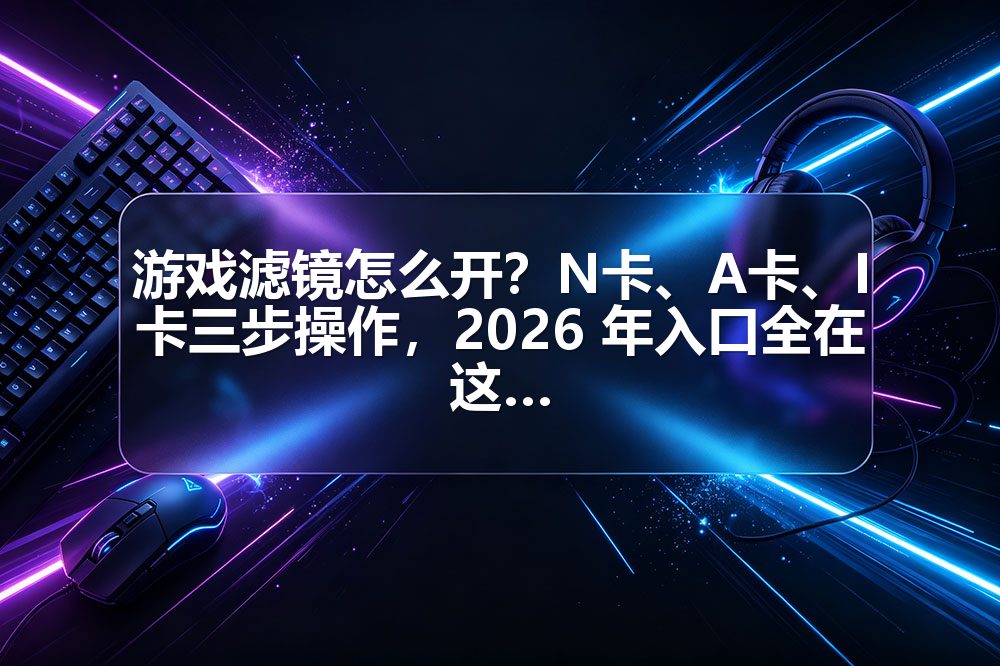 游戏滤镜怎么开？N卡、A卡、I卡三步操作，2026 年入口全在这