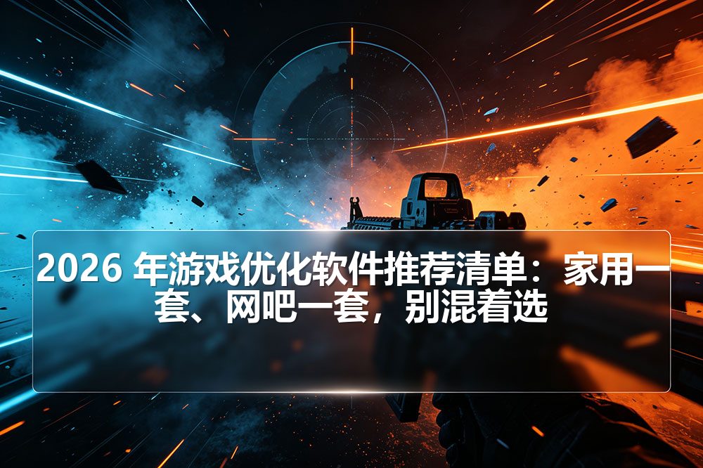 2026 年游戏优化软件推荐清单：家用一套、网吧一套，别混着选