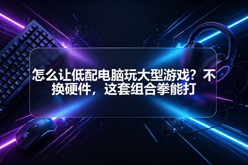 怎么让低配电脑玩大型游戏？不换硬件，这套组合拳能打