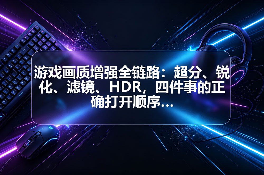 游戏画质增强全链路：超分、锐化、滤镜、HDR，四件事的正确打开顺序