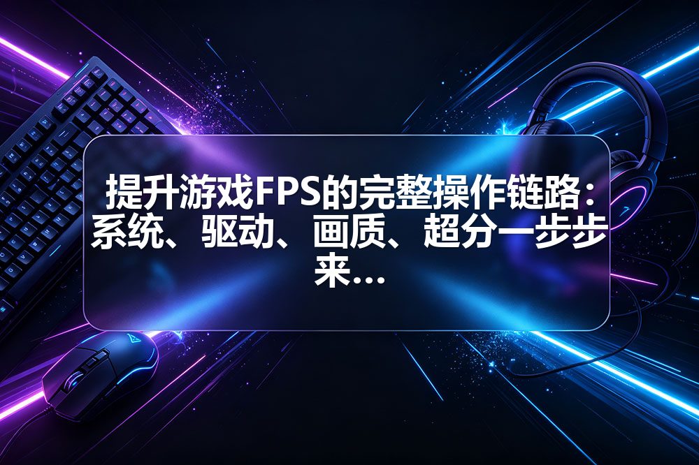 提升游戏FPS的完整操作链路：系统、驱动、画质、超分一步步来配图