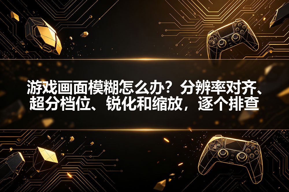 游戏画面模糊怎么办？分辨率对齐、超分档位、锐化和缩放，逐个排查配图