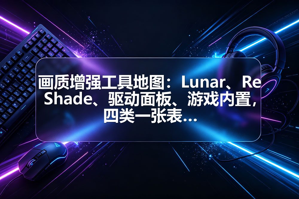 画质增强工具地图：Lunar、ReShade、驱动面板、游戏内置，四类一张表