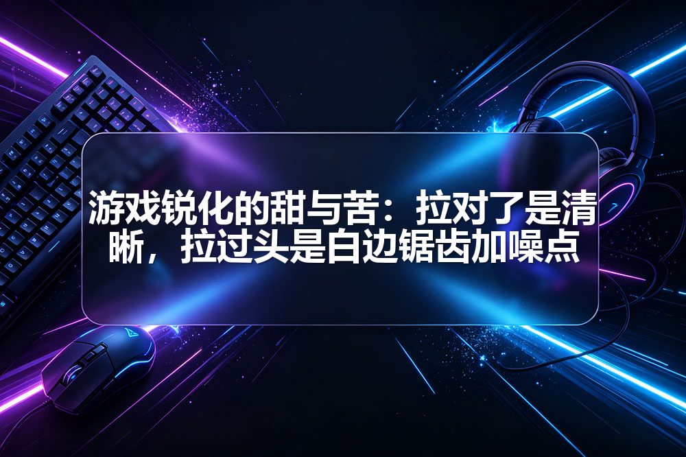 游戏锐化的甜与苦：拉对了是清晰，拉过头是白边锯齿加噪点