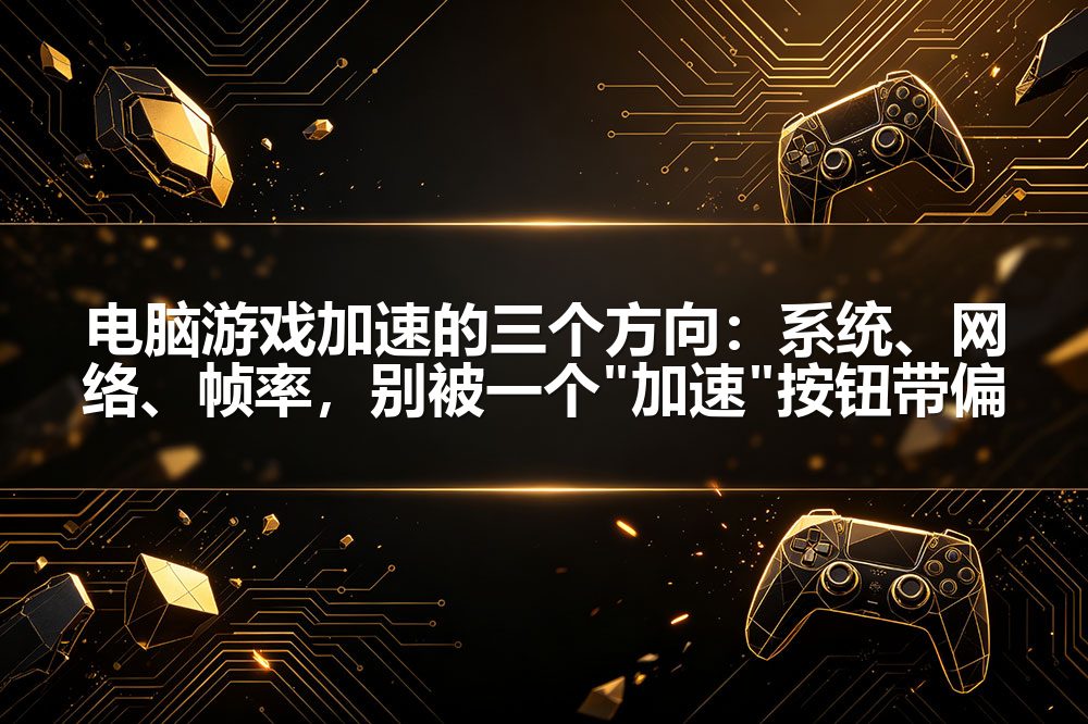 电脑游戏加速的三个方向：系统、网络、帧率，别被一个"加速"按钮带偏