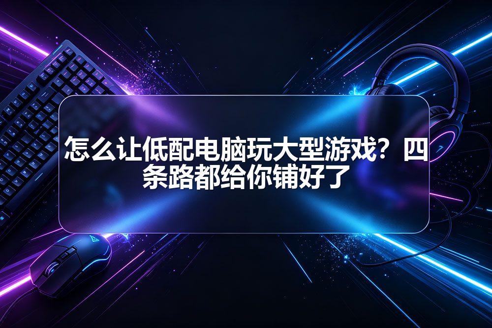 怎么让低配电脑玩大型游戏？四条路都给你铺好了