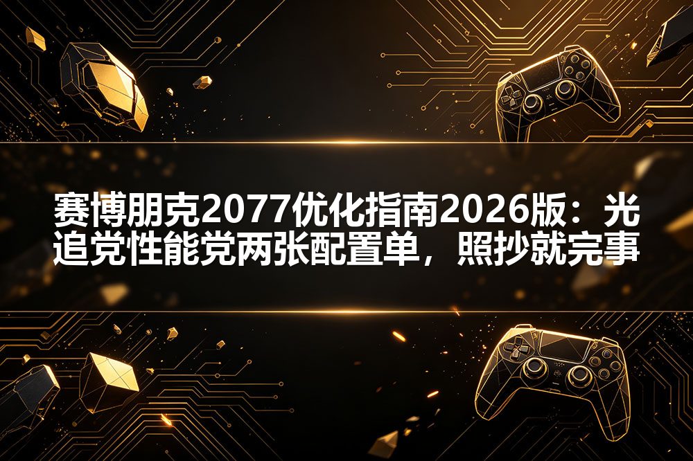 赛博朋克2077优化指南2026版：光追党性能党两张配置单，照抄就完事
