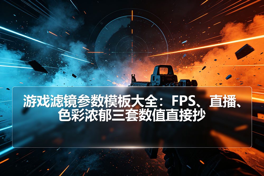 游戏滤镜参数模板大全：FPS、直播、色彩浓郁三套数值直接抄