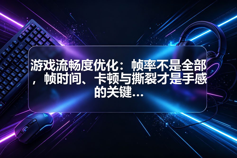 游戏流畅度优化：帧率不是全部，帧时间、卡顿与撕裂才是手感的关键