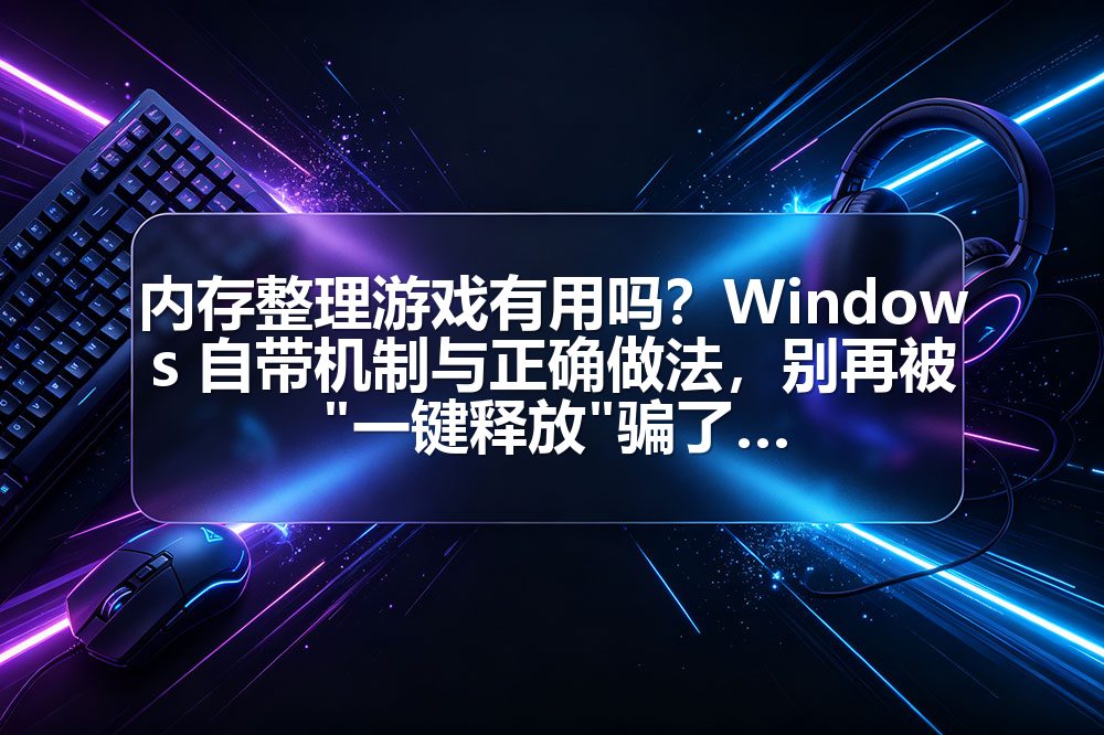 内存整理游戏有用吗？Windows 自带机制与正确做法，别再被"一键释放"骗了