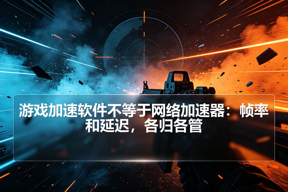 游戏加速软件不等于网络加速器：帧率和延迟，各归各管