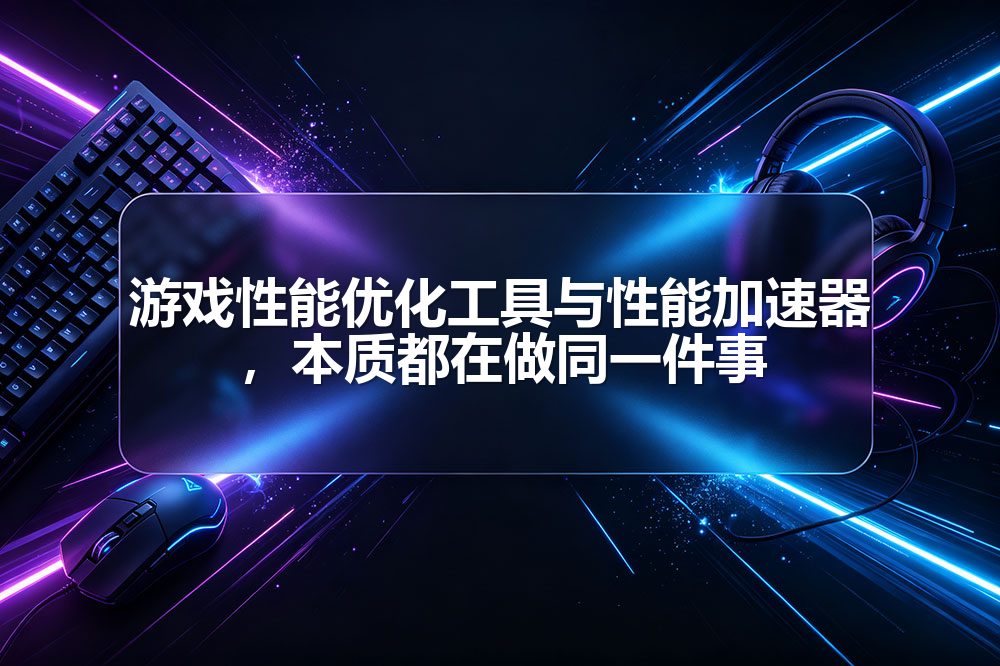 游戏性能优化工具与性能加速器，本质都在做同一件事