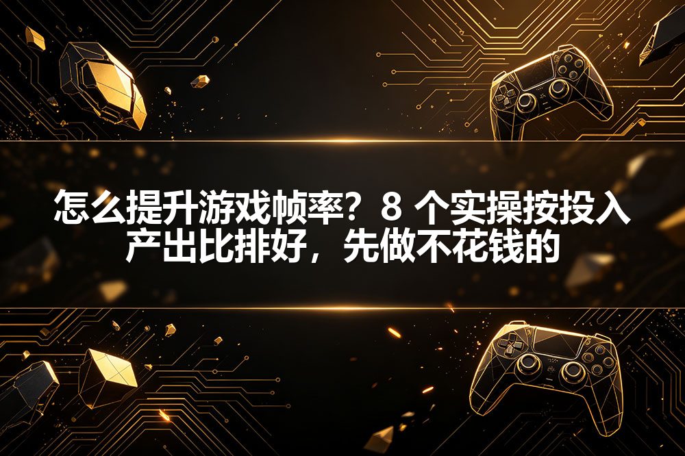 怎么提升游戏帧率？8 个实操按投入产出比排好，先做不花钱的