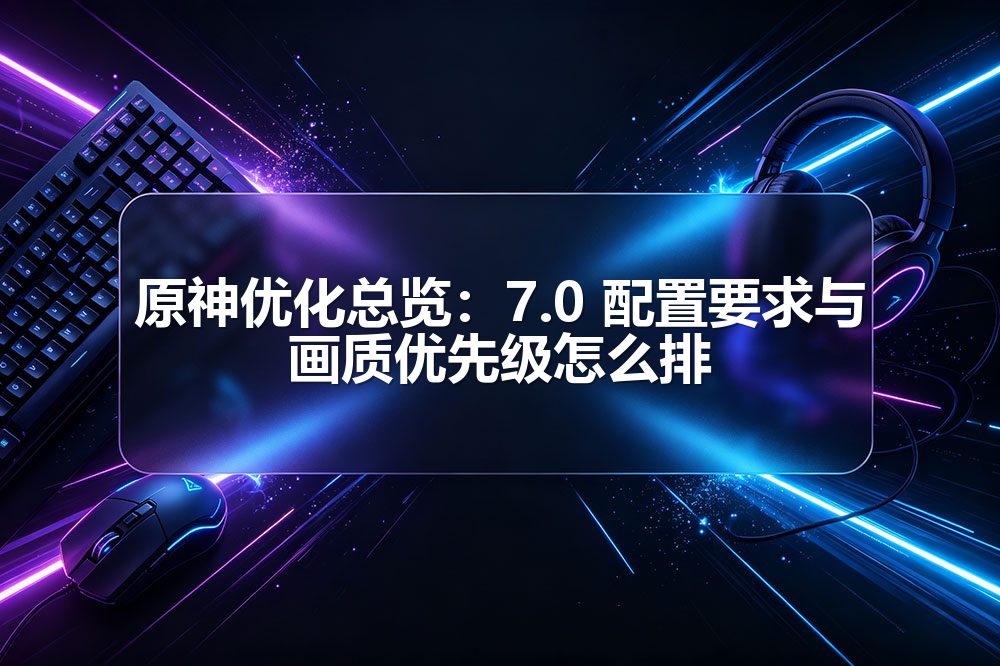 原神优化总览：7.0 配置要求与画质优先级怎么排