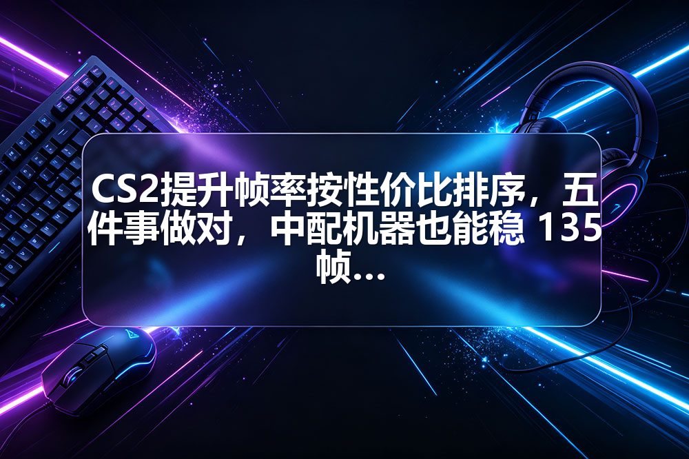 CS2提升帧率按性价比排序，五件事做对，中配机器也能稳 135 帧