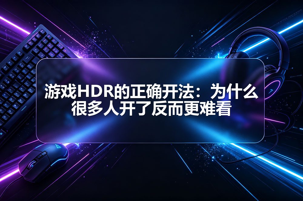 游戏HDR的正确开法：为什么很多人开了反而更难看配图