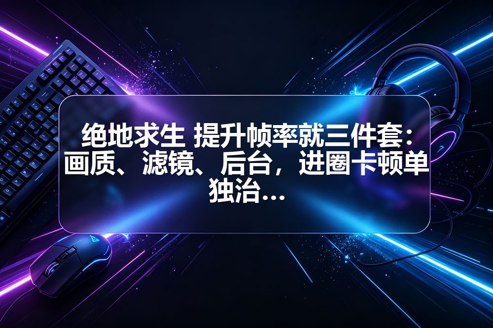 绝地求生 提升帧率就三件套：画质、滤镜、后台，进圈卡顿单独治